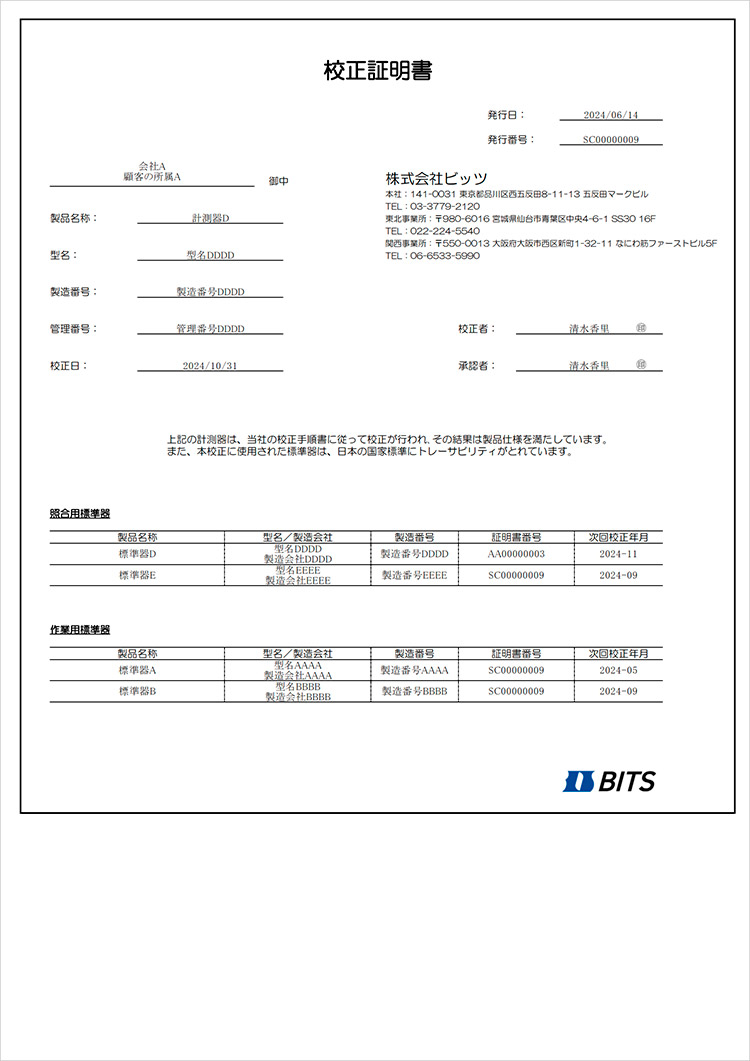 校正情報管理システム「CIMS」｜株式会社ビッツ【BITS】